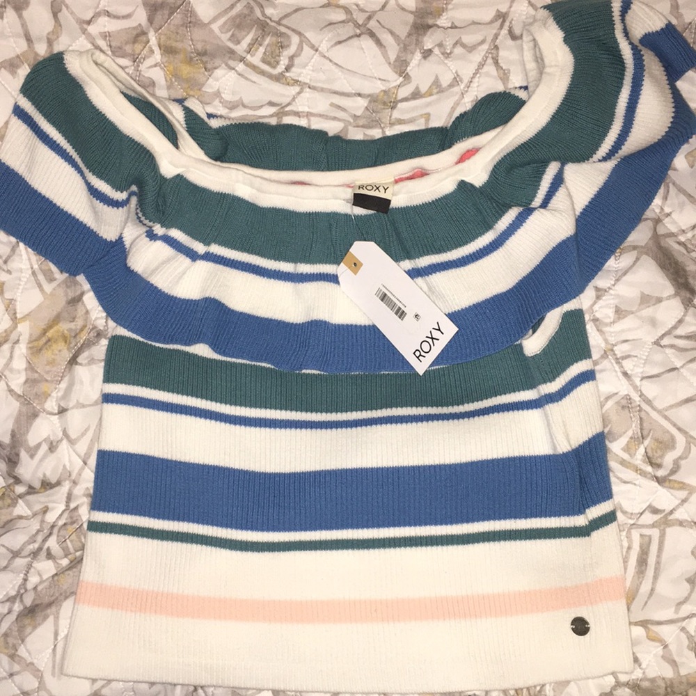 Off the shoulder colorful top